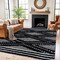 World Rug Gallery Geometric Shag Area Rug 7 ft 10 in x 10 ft Anthracite WR117ANTHRACITE8X10 - alternate 1