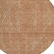 Homeroots 8' Terra Cotta And Brown Round Abstract Washable Indoor Outdoor Area Rug 594967 - alternate 5