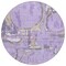 Homeroots 8' Lavender Lilac And Purple Round Geometric Washable Indoor Outdoor Area Rug 589400 - alternate 3