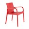 Homeroots Set of Two Red Heavy Duty Plastic Outdoor Stacking Dining Chairs, 2PK 565199 - alternate 2