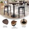 Flash Furniture 31.25" Round Tabletop, Seamless Surface Technology, Dark Brown with 18" Round Black Bar Height Base ST-RD31-WBR-TR18B-GG - alternate 4