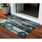 Homeroots 3' X 5' Blue Ivory And Copper Geometric Washable Indoor Outdoor Area Rug 604500 - alternate 1