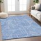Homeroots 3' X 5' Blue And Ivory Abstract Washable Indoor Outdoor Area Rug 594917 - alternate 6