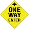 Signmission One Way Enter Arrow Non-Slip Floor Graphic, 16in Vinyl Decal, 16" x 16", FD-2-X-16-99977 FD-2-X-16-99977 - alternate 1