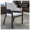 Leisuremod Ethora Collection Modern Wooden Dining Chair in Black Fabric Seat With white top EC22BFW - alternate 4