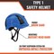 Malta Dynamics Safety Helmet, Polyethylene, Ratchet, Blue, Fits Hat Size One Size Fits Most HTBL1100 - alternate 4