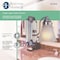 Boston Harbor Vanity Light Fixture, 60 W, 1-Lamp, A19 or CFL Lamp, Steel Fixture, Brushed Nickel Fixture RF-V-041-BN-3L - alternate 2
