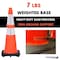 Traffic Kontrol 36in Traffic Safety Cone - 10 Lbs - 6in + 4in Reflective Collars - Orange - 30PK TKTC-36-10-OR-2C-30 - alternate 3