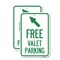 Signmission Free Valet Parking with Upper Left Arrow, 18'' X 24'' 2 Signs, Heavy Gauge Aluminum, 2PK A-1824-2PACK-23941 - alternate 1