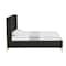 Homeroots Black Velvet Upholstered King Bed Frame 544803 - alternate 5