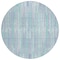 Homeroots 8' Mint Green And Ivory Round Striped Washable Indoor Outdoor Area Rug 631547 - alternate 5
