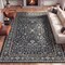 Jonathan Y Subtlety Medallion All-Over Floral Border Non-Slip Washable Charcoal/Ivory 5ft x 8ft Area Rug WSH504F-5 - alternate 3
