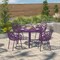 Leisuremod Modern Devon Aluminum Armchair, Purple, 4PK DCA23PU4 - alternate 2