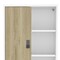 Homeroots 20" White and Natural Two Drawer Chest 546384 - alternate 5