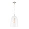 Jonathan Y Matilda 10" 1-Light Industrial Designer Iron/Dimple Glass Dome LED Pendant, Nickel/Clear JYL7595A - alternate 4