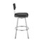 Armen Living Benjamin 26in Swivel Counter Stool in Brushed Stainless Steel with Black Faux Leather LCBEBABSBLK26 - alternate 2