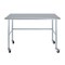 Amgood 24in D x 60in L Stainless Steel Open Base Table, 3in Casters AMG WT-2460-RCB-WHEELS-Z - alternate 4