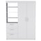 Homeroots 59" White Three Drawer Combo Dresser 524965 - alternate 1