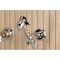 Kingston Brass Two-Handle Wall Mount Bridge Kitchen Faucet with Brass Sprayer, Polished Nickel KS2446PLBS - alternate 4