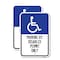 Signmission Parking By Disabled Permit Only With Handicapped S, 12'' X 18'' 2 Signs, Heavy Gauge Aluminum, 2PK A-1218-2PACK-24904 - alternate 1