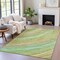 Homeroots 5' X 8' Green Peach And Gold Abstract Washable Indoor Outdoor Area Rug 631240 - alternate 5