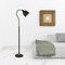 Homeroots 68" Black Adjustable Reading Floor Lamp With Black Dome Shade 523565 - alternate 3