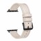 Elegani Leather Band Compatible with Apple Watch 40mm, White, Silver, Black, Rose Gold, Yellow Gold Buckle QRPLLS-WHT-40 - alternate 1