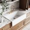 Kingston Brass 34" Fireclay Single Bowl Farmhouse Kitchen Sink with Bottom Grid and Strainer, Glossy White KGPF342410Y38E - alternate 2