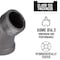 B & K 1-1/2 in. MIP each X 1-1/2 in. D FIP Black Malleable Iron 45 degree Street Elbow 501534 - alternate 2