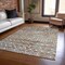 Homeroots 9' X 12' Brown And Beige Argyle Washable Indoor Outdoor Area Rug 615798 - alternate 4