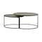 Homeroots Set of Two 32" Gray And Black Concrete And Metal Round Nested Coffee Tables 520635 - alternate 5