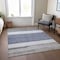 Homeroots 8' X 10' Denim Blue Ivory And Gray Abstract Washable Indoor Outdoor Area Rug 615263 - alternate 3