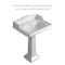Whitehaus Collection Traditional Pedestal with an Integrated large Rectangular Bowl and Single Hole Faucet Drilling AR824-AR805-1H - alternate 4
