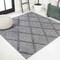 Jonathan Y Salines Diamond Trellis Dark Gray 5 ft Square Indoor/Outdoor Area Rug IBZ101A-5SQ - alternate 1