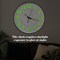 Clockswise Quartz 14in Glow-in-the Dark Wall Clock With Luminous Green Numbers & Hands Battery Operated, Black QI004619.14 - alternate 4