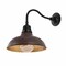 Jonathan Y Aurora 12.25" 1-Light Farmhouse Industrial Iron LED Gooseneck Arm Outdoor Sconce, Wood Finish/Copper JYL7613G - alternate 4