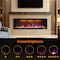 Edendirect 86. 42in. 5120BTU Wall Mount Electric Fireplace, 750W/1500W, Heat 400 sq. ft, Blower Heat, Remote ZR-BI84 - alternate 3