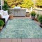 Homeroots 5' X 8' Teal Blue And Beige Abstract Washable Indoor Outdoor Area Rug  630544 - alternate 3