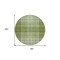 Homeroots 8' Green Black And Ivory Round Plaid Washable Indoor Outdoor Area Rug 596335 - alternate 3