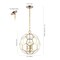 Jonathan Y Bee 13.5" 3-Light Modern Bohemian Iron/Glass LED Pendant, Brass Gold/Clear JYL9925A - alternate 5