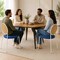 Leisuremod Euston Velvet Dining Chair with Woven Rattan Backrest & Stainless Frame, 4PK ECW17NBU4 - alternate 7