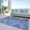 Homeroots 8' X 10' Navy Blue Charcoal And Gray Southwestern Washable Indoor Outdoor Area Rug 603554 - alternate 3