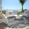 Homeroots 8' Gray Charcoal And Silver Round Abstract Washable Indoor Outdoor Area Rug 588470 - alternate 5