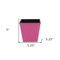 Homeroots 5in Hot Pink Recycled Plastic Indoor Outdoor Square Pot Planter 488255 - alternate 3