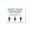 Signmission PSA, Keep Your Distance Social Distance In Public Places, 10in X 7in Decal, OS-NS-D-710-25454 OS-NS-D-710-25454 - alternate 1