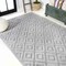 Jonathan Y Portmany Neutral Diamond Trellis Light Gray 3 ft. x 5 ft. Indoor/Outdoor Area Rug IBZ104C-3 - alternate 2