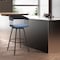 Homeroots 31" Blue and Black Fabric with Metal Swivel Bar Height Bar Chair 534460 - alternate 6