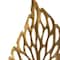 Homeroots 28" Gold And White Aluminum And Marble Leaf Tabletop Sculpture 628149 - alternate 4
