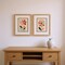 Homeroots Set Of Two Colorful Flowers Brown Framed Wall Art, 2PK 649314 - alternate 2