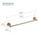 Kibi Circular Bathroom 18" Towel Bar - Brushed Brass KBA1407BB - alternate 5